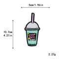 Minzgrüner Super Powers Getränkebecher Aufnäher, 10,7 cm hohe DIY Kleidung Applikation - SUPER POWERS Minzgrüner Getränkestil (11635)