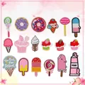 Sortierte Makronen-Pastell-Eiscreme und Dessert bestickte DIY-Aufbügler Patches - Exquisite Macaron-Dessert-Kollektion (Komplettes Set)