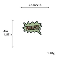 Green explosion WHAT letter embroidery patch DIY sticker for clothes 5.1x4cm - WHAT Style