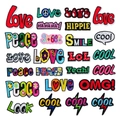 Collection of 24 colorful English letter embroidery patches for DIY clothing decoration - Full Collection (26 Pieces) / Set of 26