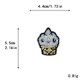 Parche de cupcake con lentejuelas blancas y doradas para DIY, 4,4x5,5cm, peso 0,81g - Mini Cupcake Negro y Dorado (10318 Con Adhesivo)