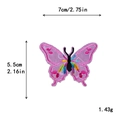 Écusson brodé papillon dégradé rose et violet pour décoration de vêtements DIY - Broderie Papillon Rose Violet (11291)