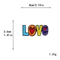 Colorful LOVE letter embroidery patch with red heart detail for DIY garment decor - LOVE Colorful Letter Style (10726)
