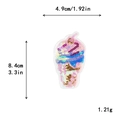 Parche bordado de helado con lentejuelas rosa y azul para decoración de ropa DIY - Estilo de Copa de Batido Colorida (10309 Con Adhesivo)