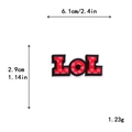 Embroidered LOL letter patch with red pink polka dots for DIY clothing decoration - LOL Polka Dot Style (10723)