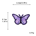 Écusson papillon brodé dégradé violet pour décoration de vêtements DIY 6,6x4,1cm - Broderie Papillon Violet Dégradé (11272)