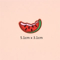 Parche bordado de sandía con marca de mordida y semillas, de 5,1cm x 3,1cm - Estilo Rebanada de Sandía (GZ-723)
