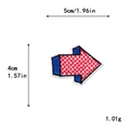 Écusson brodé flèche bleu blanc rouge pour vêtement DIY mesure 5cm par 4cm - Style Flèche (11072)