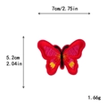 Patch brodé papillon dégradé rouge et rose pour déco de vêtements 7x5,2cm - Broderie Papillon Rouge Rose Jaune (11282)