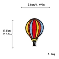 Écusson brodé montgolfière colorée de 3,8x5,5 cm pour la décoration de vêtements DIY - Style Montgolfière (11063)