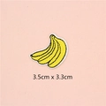 Banana shaped yellow embroidery patch 3.5x3.3cm for DIY clothing and accessory decor - Banana Shape Style (GZ-716)