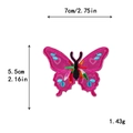 Patch papillon brodé dégradé rose avec dimensions 7x5,5cm pour décoration personnalisée - Broderie Papillon Magenta Multicolore (11293)
