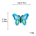 Écusson brodé papillon bleu avec dégradé pour décorer les vêtements de 7cm - Broderie Papillon Bleu Jaune Blanc (11285)