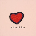 Parche bordado de corazón rojo con borde doble para decoración de ropa DIY - Estilo Corazón Rojo (GZ-708)
