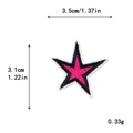 Écusson brodé en forme d'étoile rose avec dimensions pour décoration DIY - Style Étoile Rose (11074)