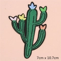Parche de cactus bordado con flores coloridas para ropa DIY, tamaño 7x10,7 cm - Estilo Flor de Cactus (GZ-721)