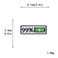 Écusson brodé thermocollant icône batterie 99% verte avec bordure noire décor - Style Batterie 99% (11069)