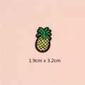 Mini parche bordado piña para moda DIY, tamaño 1,9cm x 3,2cm en amarillo y verde vivos - Estilo Mini Piña (GZ-715)