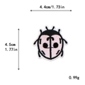 Écusson brodé coccinelle rose avec détails noirs pour décoration de vêtements DIY - Style Scarabée (11067)