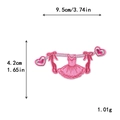 Écusson brodé robe de ballet rose avec détails argentés pour décoration DIY - Style Robe de Ballet (11078)