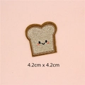 Parche bordado de pan tostado con diseño de cara sonrojada de 4,2 cm x 4,2 cm - Estilo Tostada Linda (GZ-710)
