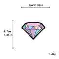 Écusson brodé diamant géométrique coloré 6x4,7cm pour décoration de vêtements DIY - Style Diamant Géométrique (11078-C)