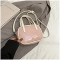 Petit sac à main élégant rose et blanc en similicuir avec bandoulière réglable - Rose Sans Pendentif
