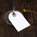 Marque-places blancs en papier en forme de U pour verres de fête de mariage - 8.5x5.7cm / Blanc