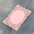 Rosa lasergeschnittene Spitze-Papierkarte mit Hohlmuster für Hochzeitseinladungen - Rosa