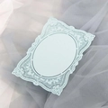 Detailliertes hellblaues lasergeschnittenes Spitzenpapier für Scrapbooking und Hochzeit - Perlhellblau