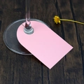 Cartes de place en papier rose pour verres à vin lors de réceptions de mariage - 8.5x5.7cm / Rose