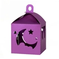 Violetter Laser-Papierlaternen-Karton mit Ramadan-Mond- und Sternmotiven für Dekoration - Dunkellila