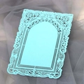 Carte en papier dentelle bleue découpée au laser pour invitations de mariage et scrapbooking - Bleu Tiffany