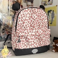 Pink leopard print backpack with cat ear details and large capacity for school and travel - Pink Leopard Print Style (Without Charm)