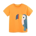 Leuchtend orangefarbenes Jungen-T-Shirt aus Baumwolle mit großem Tukan-Aufdruck - 6J (120cm) / Helles Orange