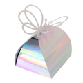 Iridescent laser gift box with hollow butterfly top for wedding candy packaging - AB Color