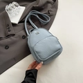 Petit sac à dos bleu clair pour femme en similicuir texturé sac de voyage - Bleu Sans Pendentif