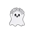 Épingle en émail fantôme blanc avec texte Deja-boo pour accessoire d'Halloween - Fantôme Texte DEJA-BOO (QHXZ1853)