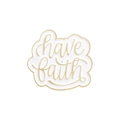 Creative white enamel cloud pin with gold have faith lettering for bags and accessories - Have Faith Letter Pattern(QHXZ2128)