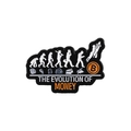 Enamel pin badge featuring The Evolution of Money with black background and Bitcoin symbol - Evolution Of Money Style (QHXZ2497)