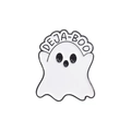 Spilla smaltata a forma di fantasma divertente DEJA-BOO in metallo bianco per zaini - Fantasma Deja-Boo (QHXZ1853)
