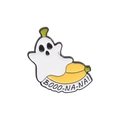 Spilla smaltata divertente fantasma banana con scritta BOOO-NA-NA Halloween - Fantasma Banana (QHXZ1851)