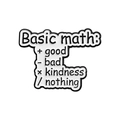 Broche en émail au design créatif noir et blanc avec formule mathématique - Slogan Mathématique de Base (QHXZ2677)