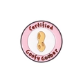 Cartoon Erdnuss Emaille Anstecknadel mit Certified Goofy Goober Text in Pink und Weiß - Erdnuss Muster (QHXZ2905)
