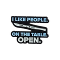 Black enamel brooch with medical humor text and scalpel design for medical professionals - Scalpel Style (QHXZ2970)
