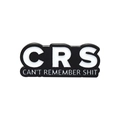 Broche en alliage noir minimaliste avec lettrage blanc CRS CAN'T REMEMBER SHIT - Style CRS (QHXZ3033) / Noir