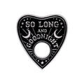 Broche cœur gothique en émail avec texte SO LONG AND GOODNIGHT et motifs lune étoiles - Style Planchette en Cœur(QHXZ3068)