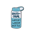 Süße Emaille-Anstecknadel in Wasserflaschenform mit Emotional Support Water Bottle Text - EMOTIONAL SUPPORT WATER BOTTLE Wasserflaschen-Stil (QHXZ3091)