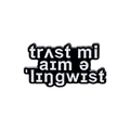 Linguist phonetic metal enamel brooch with Trust me I'm a linguist IPA script - Linguistics IPA Style (QHXZ3146)