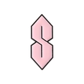 Pink and white Cool S logo enamel badge in polished metal for street style fashion - Pink Style(QHXZ3293)
